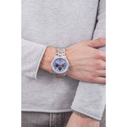  Shop Authentic Guess Horizon Chronograph Quartz Blue Dial Silver Steel Strap Watch for Men - W0379G6 - Luxxuri