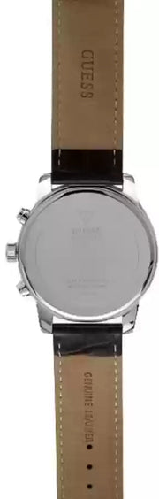  Shop Authentic Guess Horizon Chronograph Analog Blue Dial Brown Leather Strap Watch For Men - W0380G6 - Luxxuri