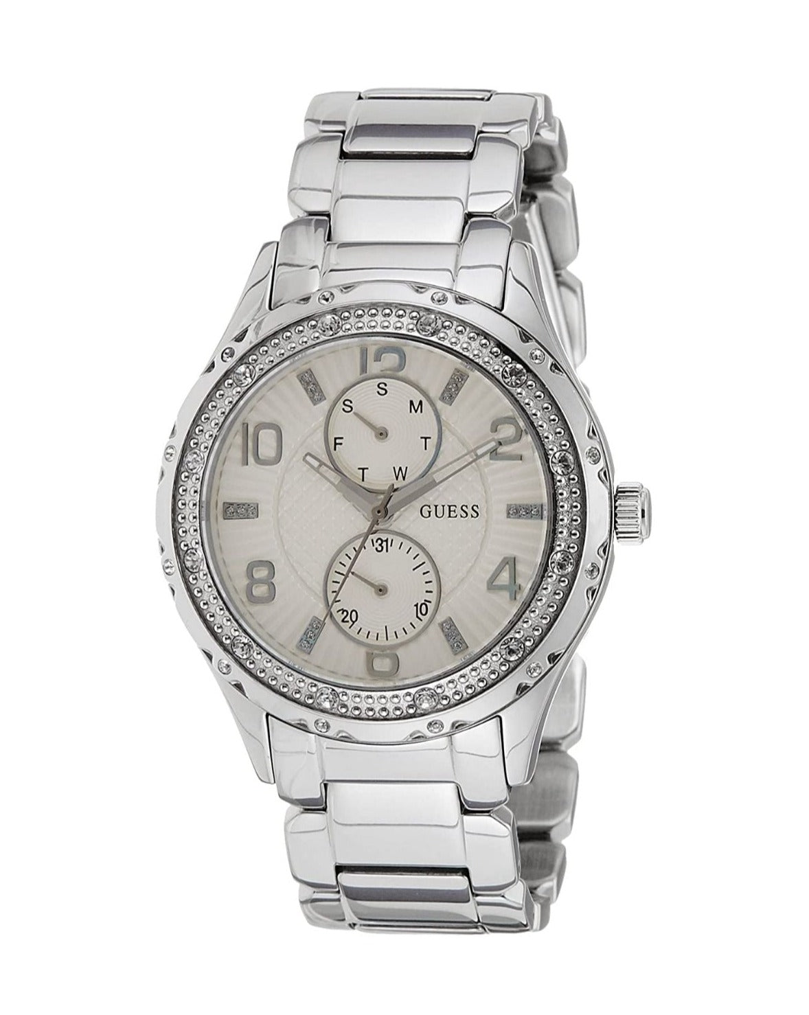  Shop Authentic Guess Siren White Dial Silver Steel Strap Watch for Women - W0442L1 - Luxxuri