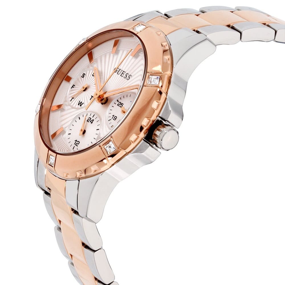  Shop Authentic Guess Mist Quartz Silver Dial Two Tone Steel Strap Watch For Women - W0443L4 - Luxxuri