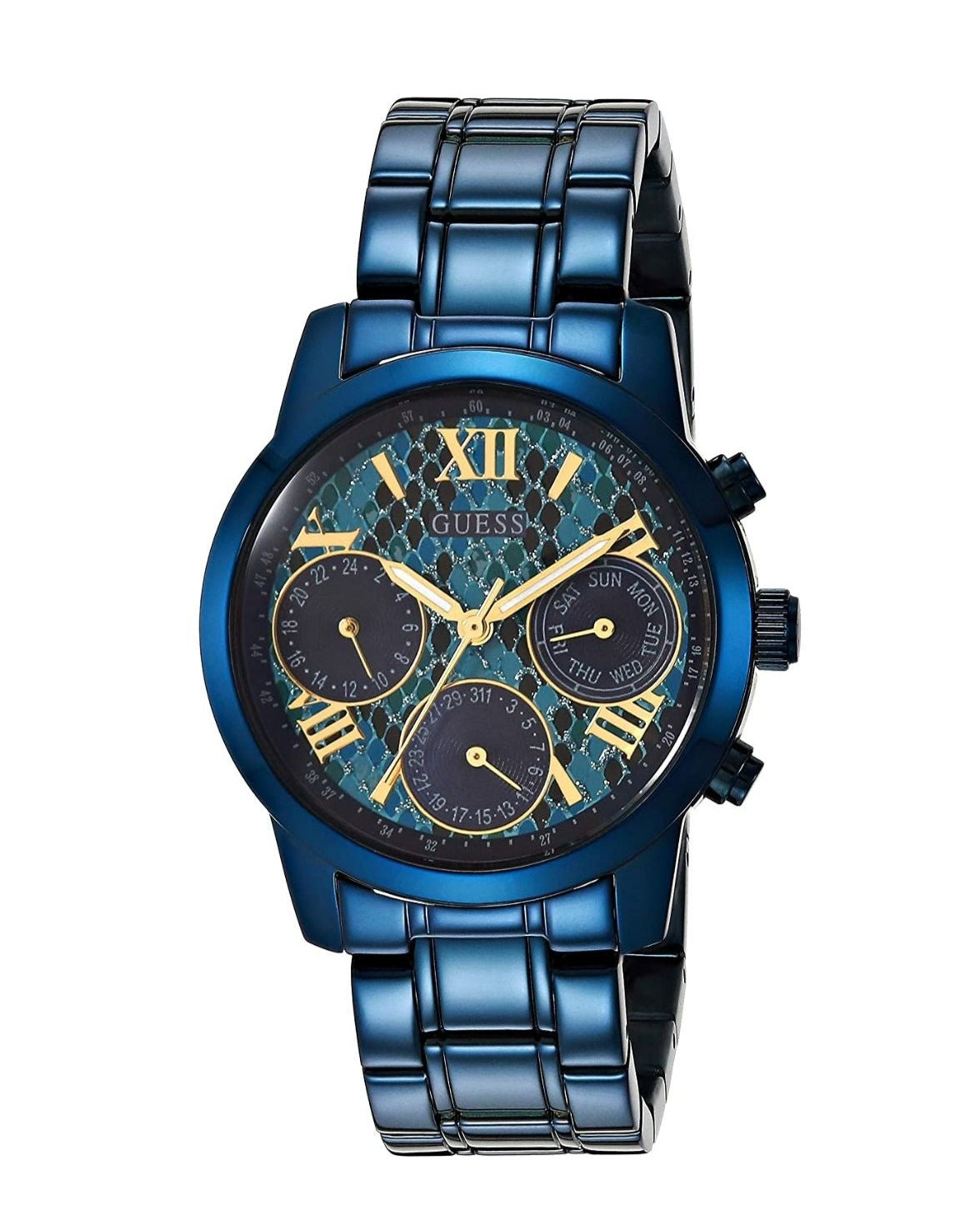  Shop Authentic Guess Sunrise Multifunction Blue Dial Blue Steel Strap Watch for Women - W0448L10 - Luxxuri