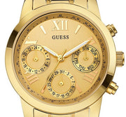  Shop Authentic Guess Mini Sunrise Quartz Gold Dial Gold Steel Strap Watch For Women - W0448L2 - Luxxuri