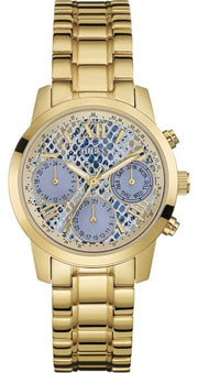  Shop Authentic Guess Mini Sunrise Quartz Blue Dial Gold Steel Strap Watch For Women - W0448L6 - Luxxuri