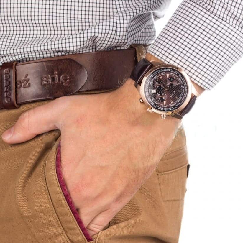  Shop Authentic Guess Pursuit Chronograph Brown Dial Brown Leather Strap Watch for Men - W0500G3 - Luxxuri