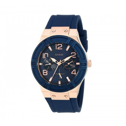  Shop Authentic Guess Jet Setter Analog Quartz Blue Dial Blue Rubber Strap Watch For Women - W0571L1 - Luxxuri