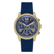  Shop Authentic Guess Sunrise Blue Dial with Diamonds Blue Rubber Strap Watch For Women - W0616L2 - Luxxuri