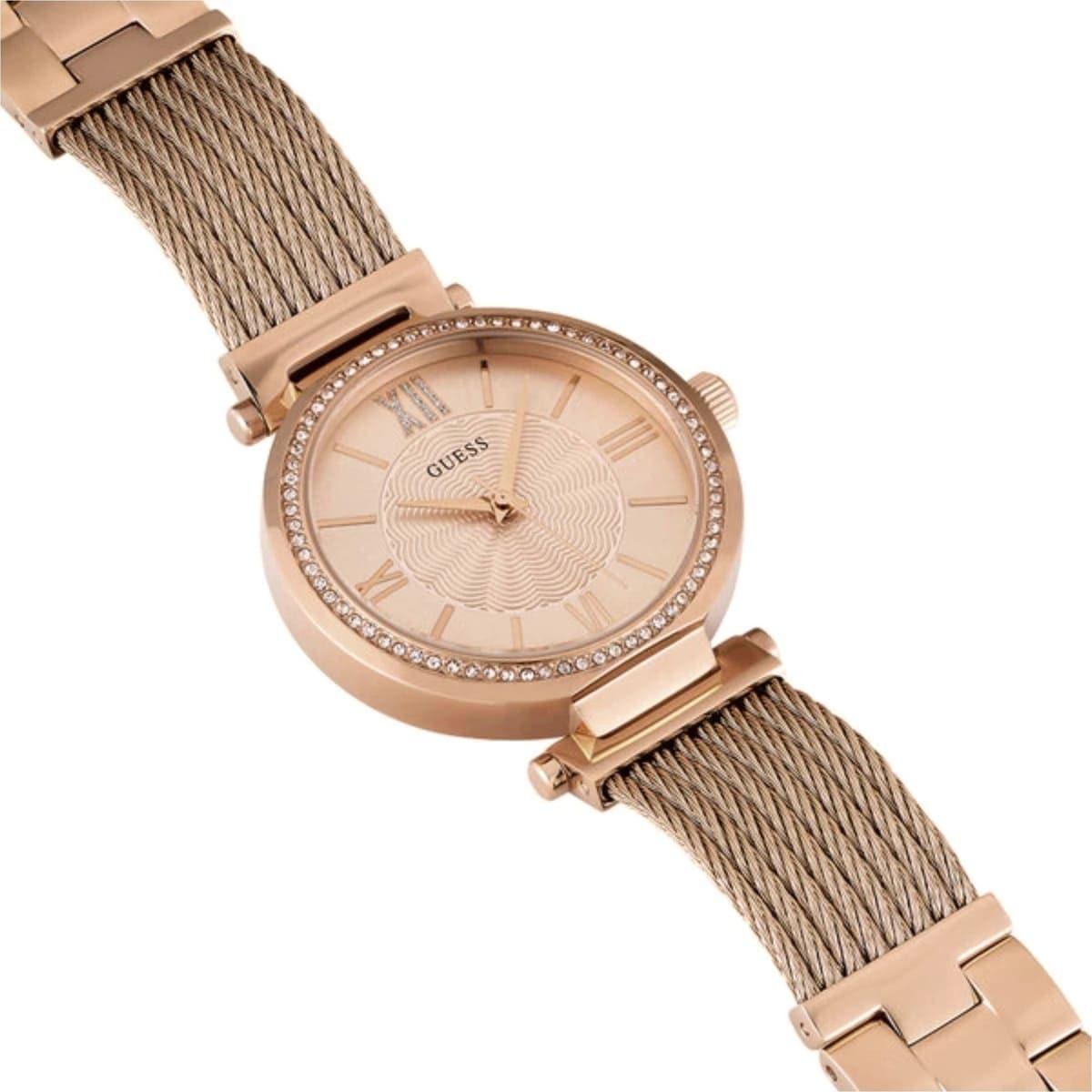  Shop Authentic Guess Soho Rose Gold Dial Stainless Steel Watch For Women - W0638L4 - Luxxuri