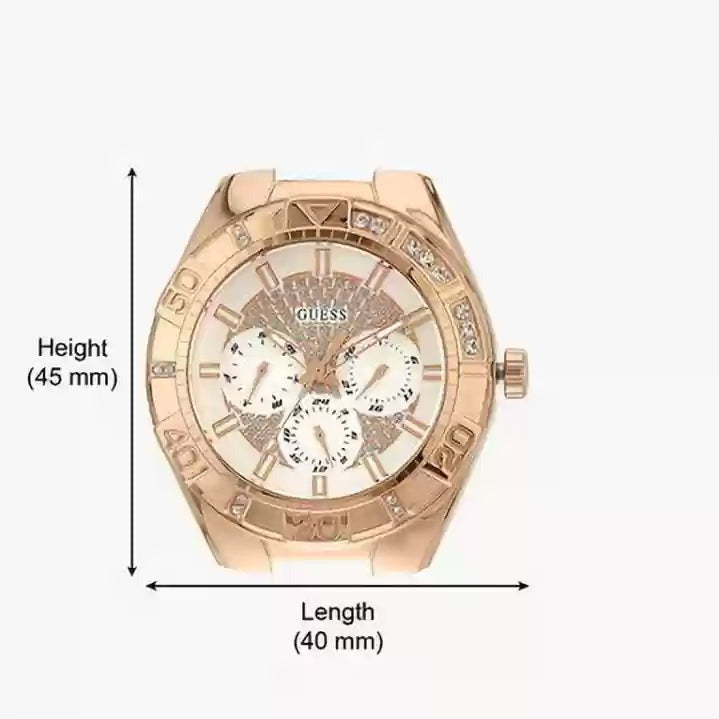  Shop Authentic Guess Luna Diamonds White Dial White Rubber Strap Watch for Women - W0653L4 - Luxxuri