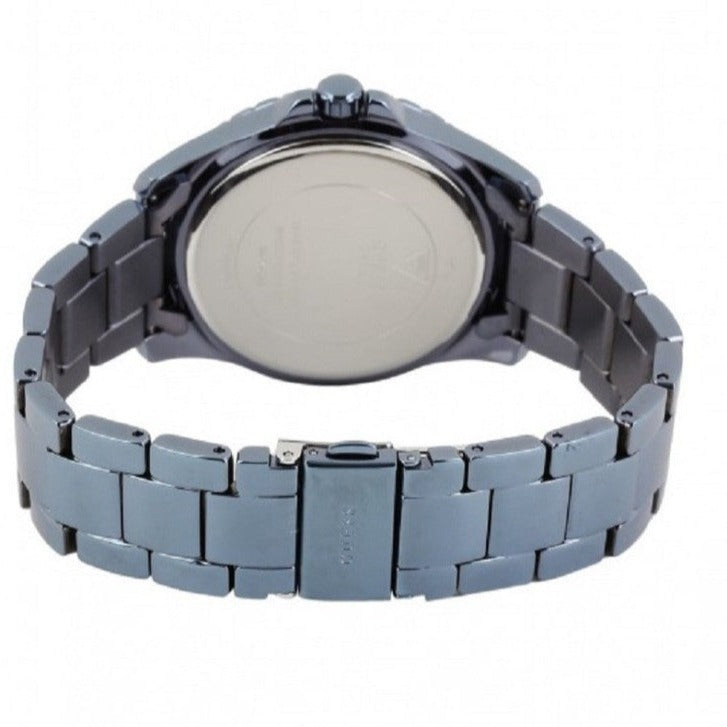  Shop Authentic Guess Pinwheel Analog Silver Dial Blue Steel Strap Watch for Women - W0702L1 - Luxxuri