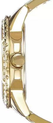  Shop Authentic Guess Sassy Analog Quartz Gold Dial Gold Steel Strap Watch For Women - W0705L2 - Luxxuri