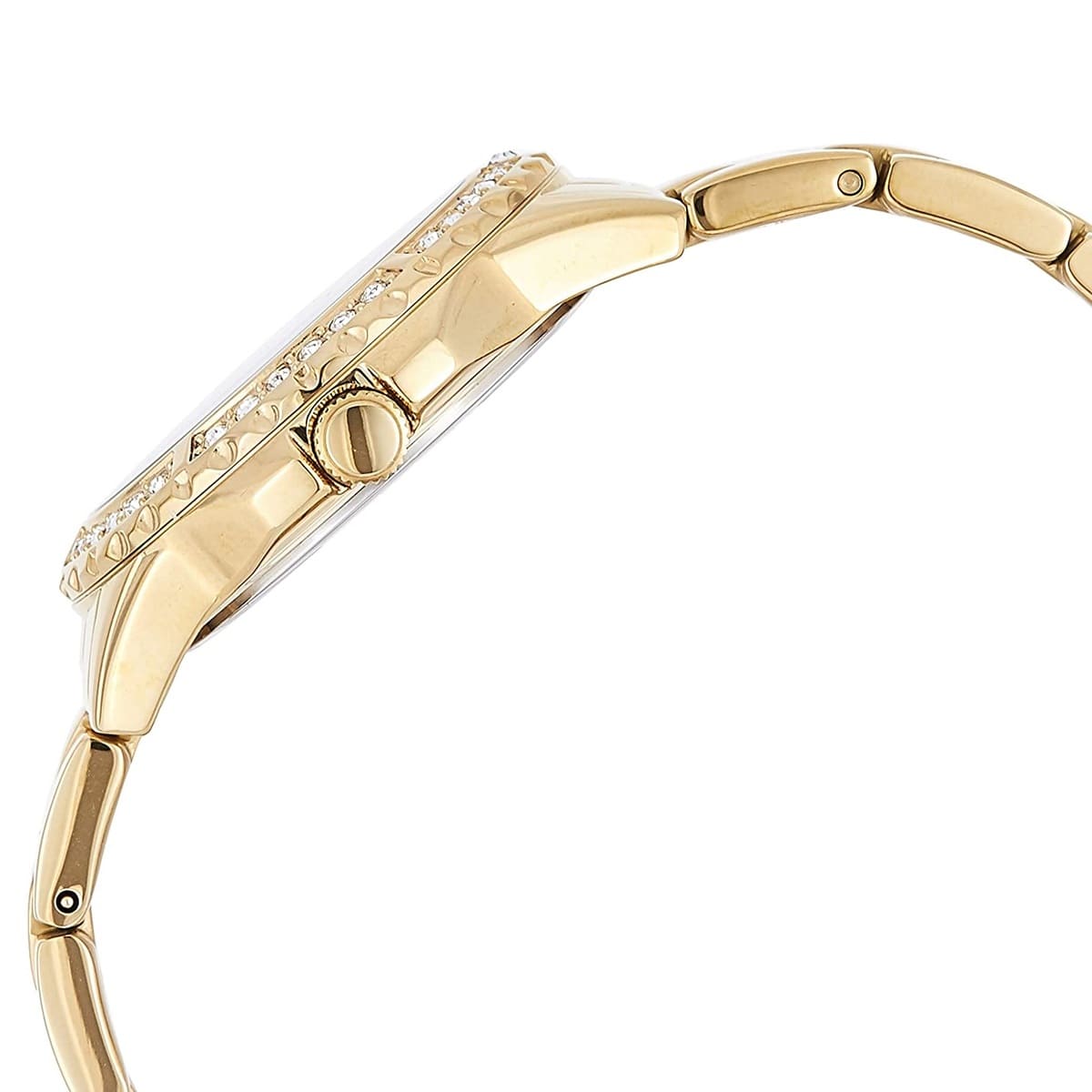  Shop Authentic Guess Sassy Analog Quartz Gold Dial Gold Steel Strap Watch For Women - W0705L2 - Luxxuri