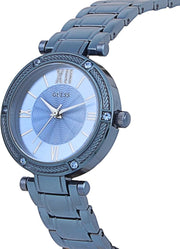  Shop Authentic Guess Park Ave Analog Quartz Blue Dial Blue Steel Strap Watch For Women - W0767L4 - Luxxuri