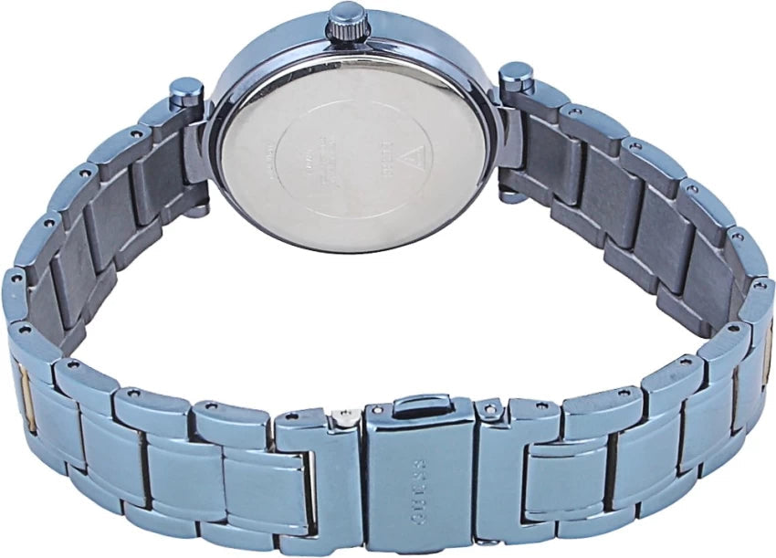  Shop Authentic Guess Park Ave Analog Quartz Blue Dial Blue Steel Strap Watch For Women - W0767L4 - Luxxuri