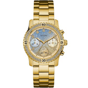  Shop Authentic Guess Confetti Diamonds Gold Dial Gold Steel Strap Watch for Women - W0774L2 - Luxxuri