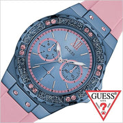  Shop Authentic Guess Limelight Blue Dial Pink Rubber Strap Watch For Women - W0775L5 - Luxxuri