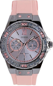  Shop Authentic Guess Limelight Blue Dial Pink Rubber Strap Watch For Women - W0775L5 - Luxxuri