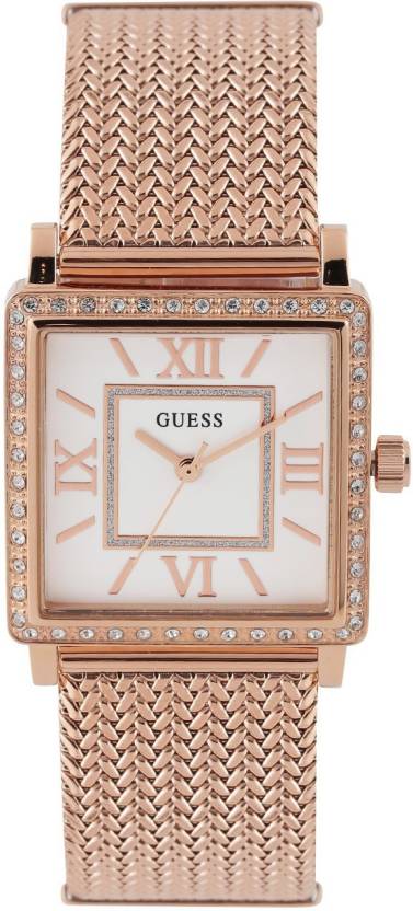  Shop Authentic Guess Highline Off White Dial Rose Gold Stainless Steel Mesh Strap Watch For Women - W0826L3 - Luxxuri