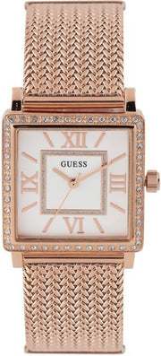  Shop Authentic Guess Highline Off White Dial Rose Gold Stainless Steel Mesh Strap Watch For Women - W0826L3 - Luxxuri