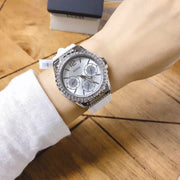  Shop Authentic Guess Starlight Multifunction Diamonds White Dial White Rubber Strap Watch for Women - W0846L8 - Luxxuri