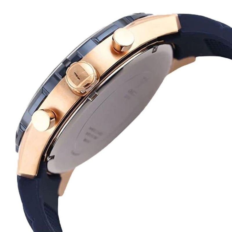  Shop Authentic Guess Caliber Chronograph White Dial Blue Silicone Strap Watch for Men - W0864G5 - Luxxuri