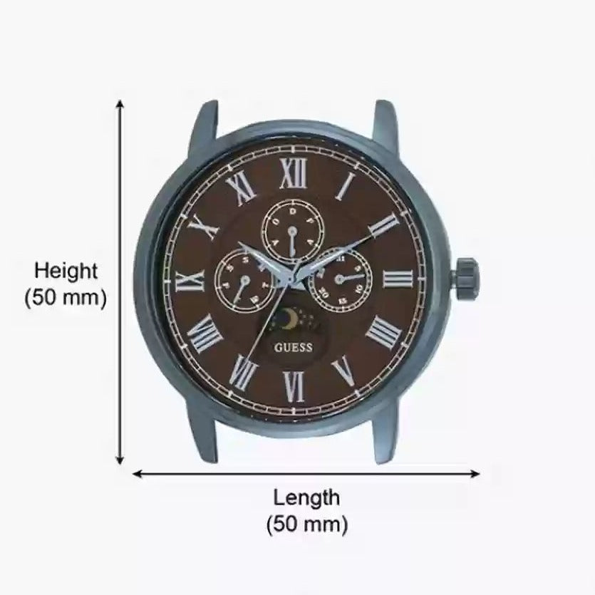  Shop Authentic Guess Delancy Analog Brown Dial Brown Leather Strap Watch For Men - W0870G3 - Luxxuri