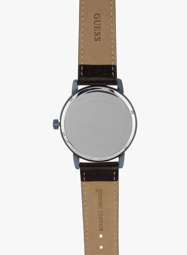  Shop Authentic Guess Delancy Analog Brown Dial Brown Leather Strap Watch For Men - W0870G3 - Luxxuri