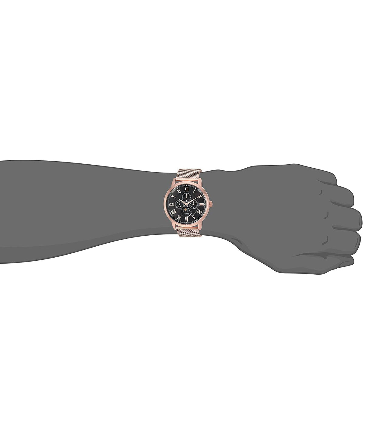  Shop Authentic Guess Delancy Black Dial Rose Gold Mesh Bracelet Watch for Men - W0871G5 - Luxxuri