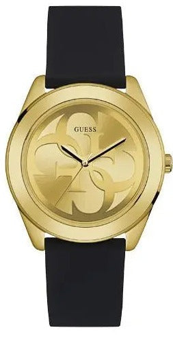  Shop Authentic Guess G Twist Gold Dial Black Leather Strap Watch for Women - W0911L3 - Luxxuri