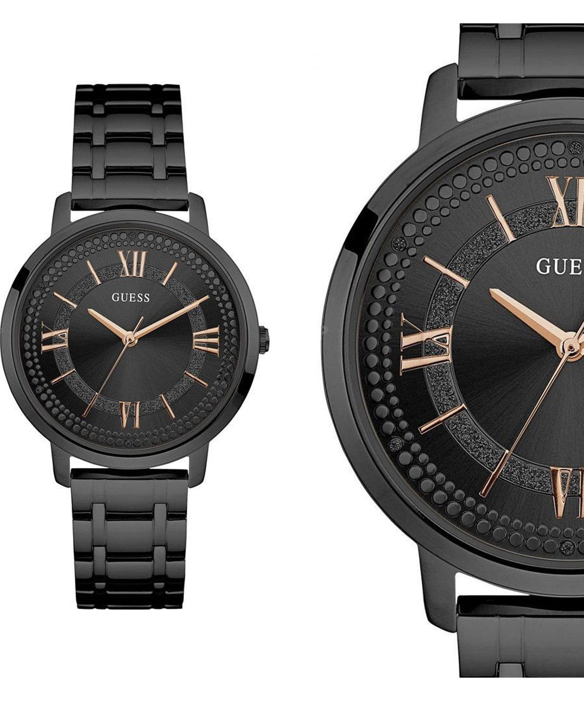  Shop Authentic Guess Montauk Black Tone Stainless Steel Watch For Women - W0933L4 - Luxxuri