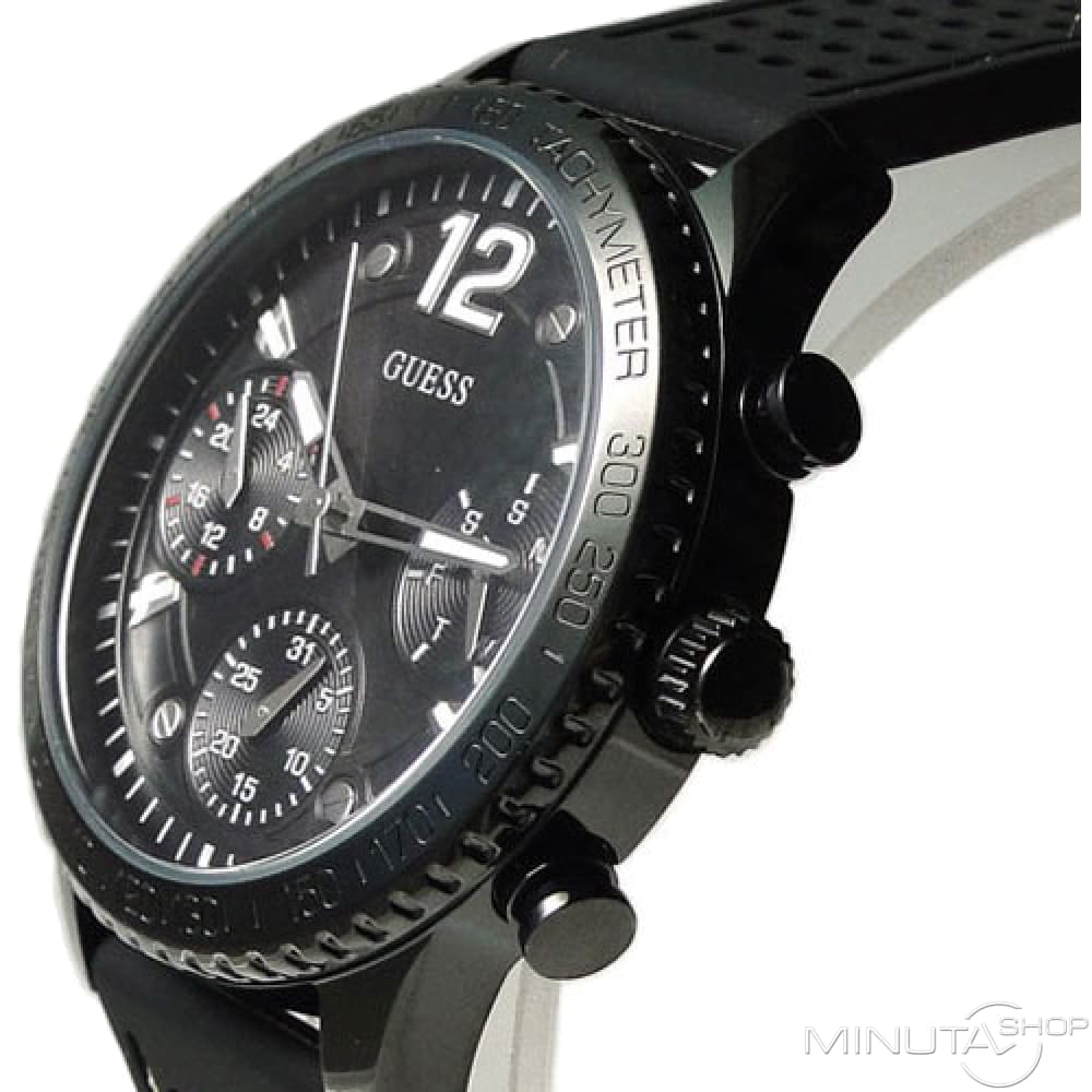  Shop Authentic Guess Marina Chronograph Black Dial Black Rubber Strap Watch for Women - W1025L3 - Luxxuri