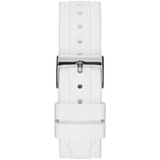  Shop Authentic Guess Confetti Crystal Black Dial White Silicone Strap Watch For Women - W1098L1 - Luxxuri
