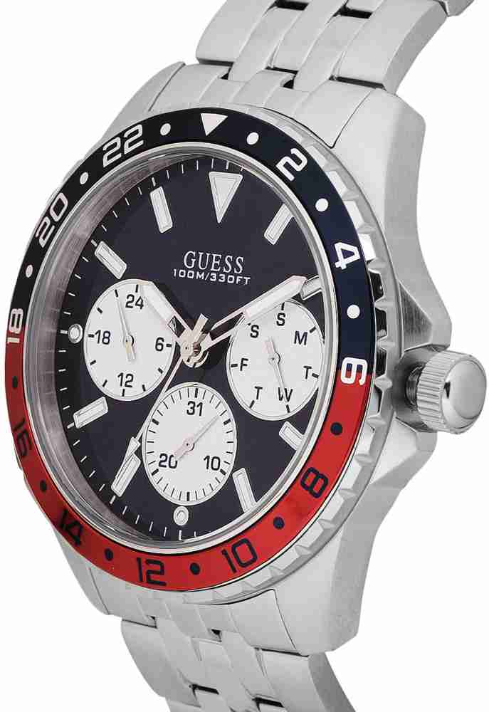 Shop Authentic Guess Odyssey Multifunction Blue Dial Silver Steel Strap Watch For Men - W1107G2 - Luxxuri