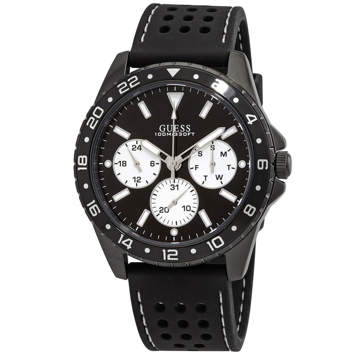  Shop Authentic Guess Odyssey Quartz Black Dial Black Silicone Strap Watch For Men - W1108G3 - Luxxuri