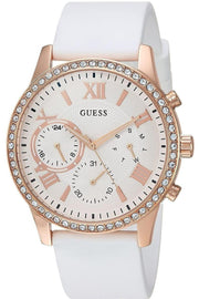  Shop Authentic Guess Solar White Dial White Rubber Strap Watch For Women - W1135L1 - Luxxuri