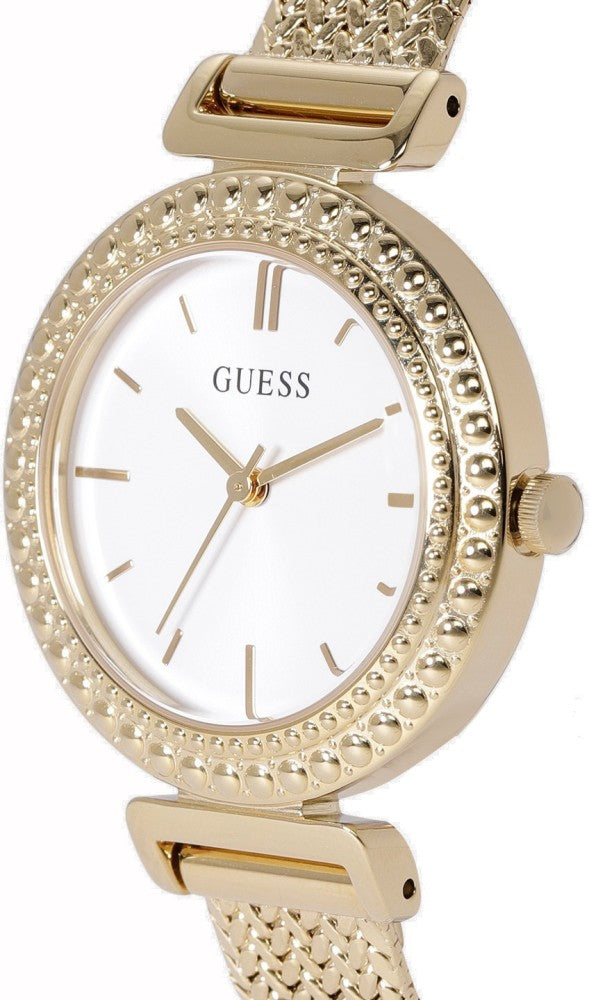  Shop Authentic Guess Quartz White Dial Gold Steel Strap Watch For Women - W1152L2 - Luxxuri