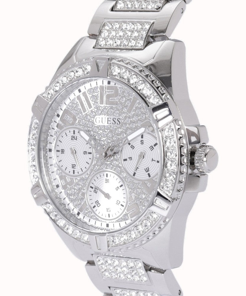  Shop Authentic Guess Frontier Diamonds Silver Dial Silver Steel Strap Watch For Women - W1156L1 - Luxxuri