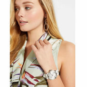  Shop Authentic Guess Frontier Diamonds Silver Dial White Rubber Strap Watch For Women - W1160L4 - Luxxuri