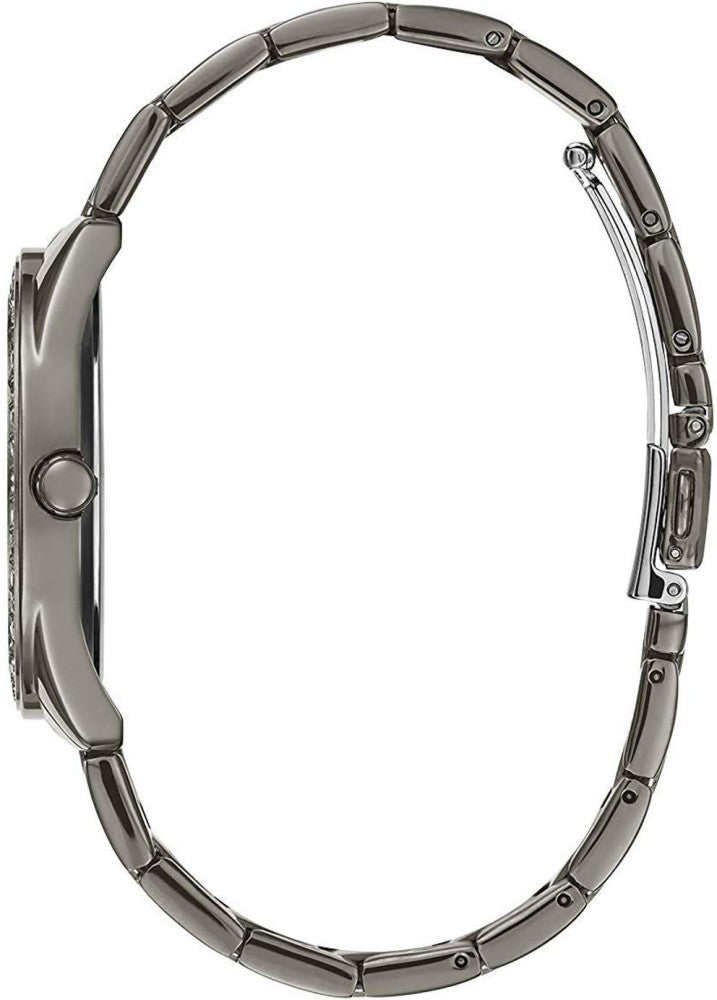  Shop Authentic Guess G Twist Diamonds Purple Dial Black Steel Strap Watch For Women - W1201L4 - Luxxuri