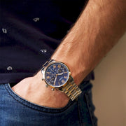  Shop Authentic Guess Hendrix Chronograph Blue Dial Two Tone Steel Strap Watch for Men - W1309G4 - Luxxuri