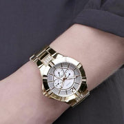  Shop Authentic Guess Vista Diamonds Gold Dial Gold Steel Strap Watch for Women - W13573L1 - Luxxuri