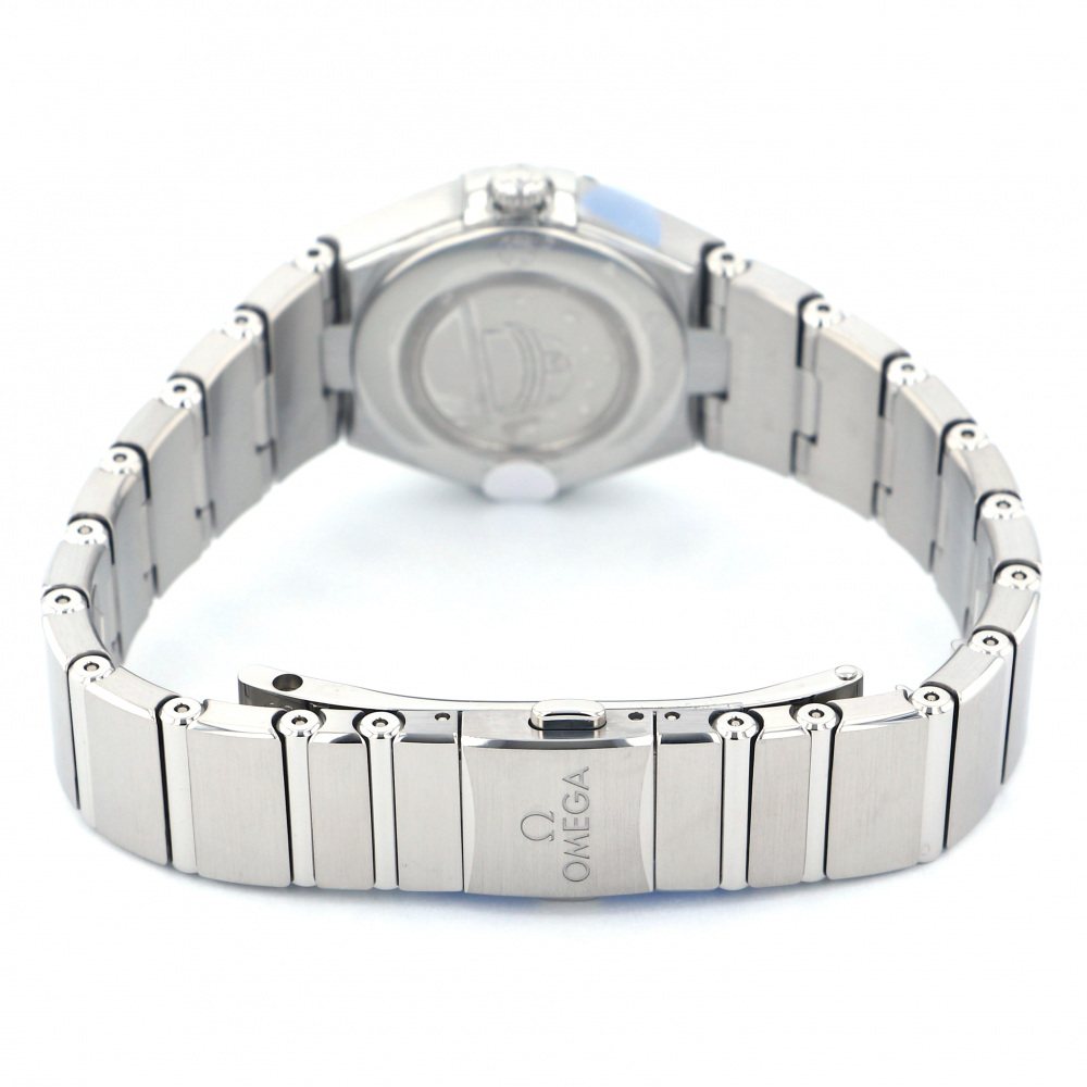  Shop Authentic Omega Constellation Manhattan Quartz Diamonds Blue Dial Silver Steel Strap Watch for Women - 131.15.25.60.53.001 - Luxxuri