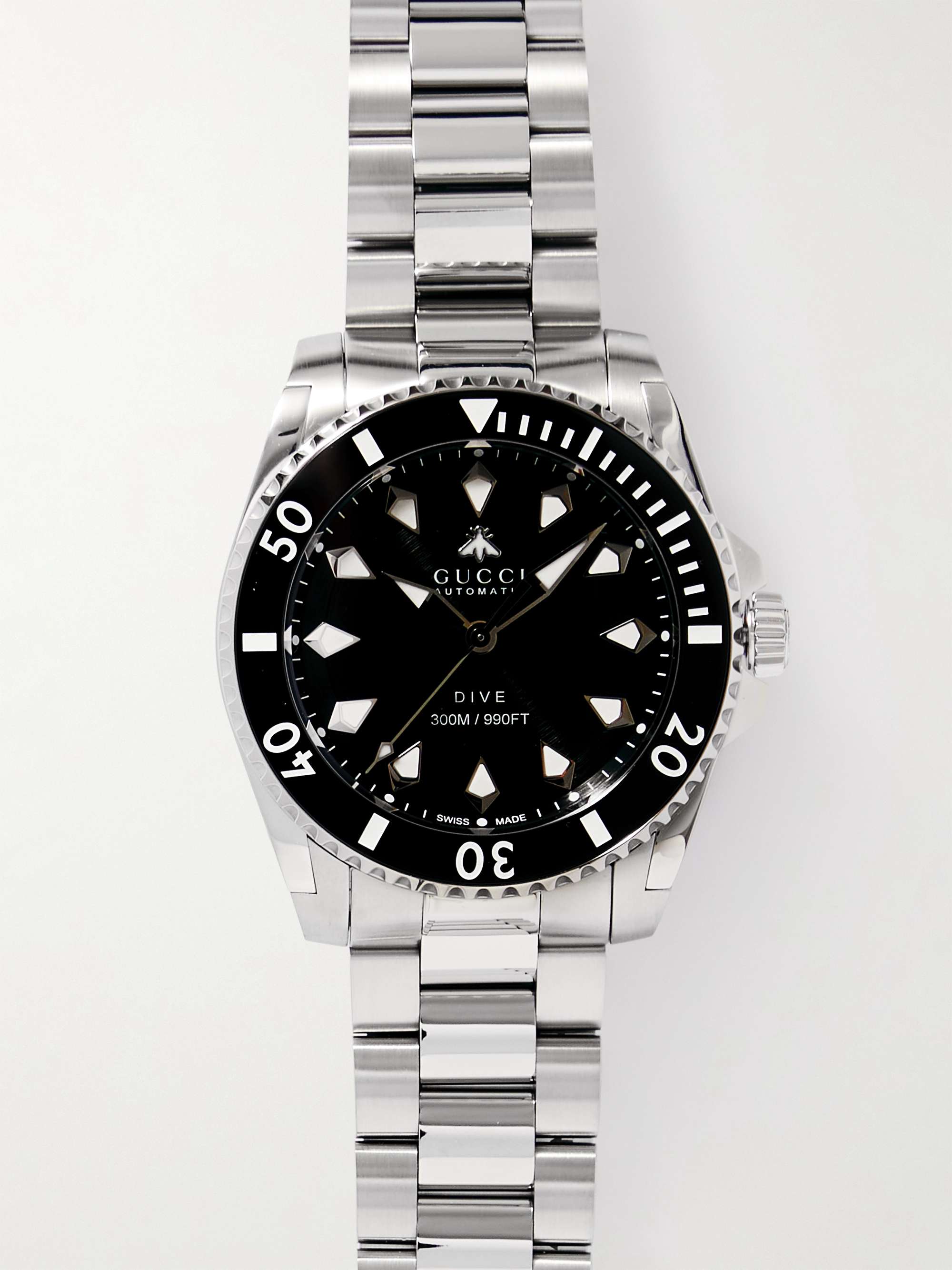  Shop Authentic Gucci Dive Automatic Black Dial Silver Steel Strap Watch for Men - YA136353 - Luxxuri