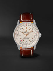  Shop Authentic Breitling Navitimer Automatic 41 White Dial Brown Leather Strap Watch for Men - A17326211G1P2 - Luxxuri