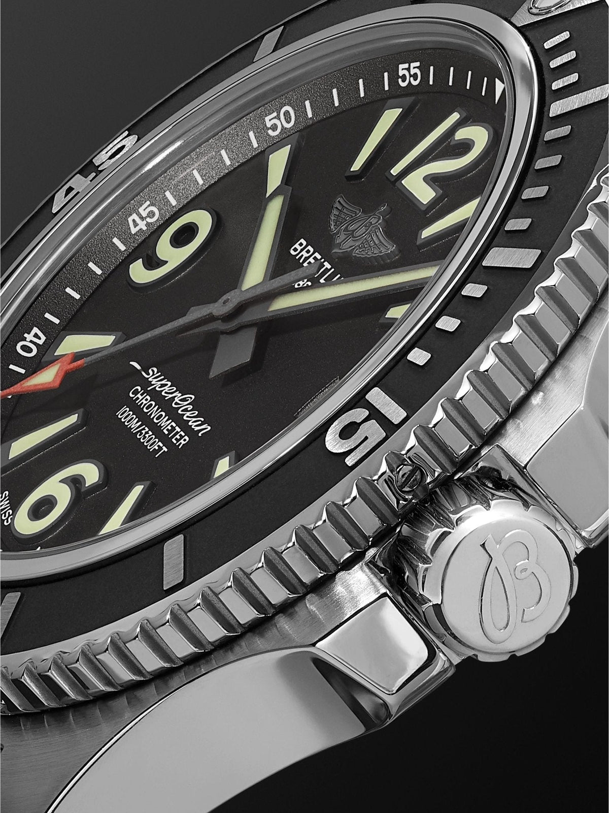 Shop Authentic Breitling Superocean Automatic 44mm Black Dial Silver Steel Strap Watch for Men - A17367D71B1A1 - Luxxuri