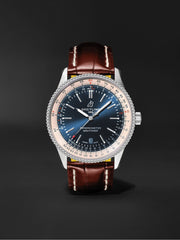  Shop Authentic Breitling Navitimer Automatic 38mm Blue Dial Brown Leather Strap Mens Watch - A17325211C1P2 - Luxxuri
