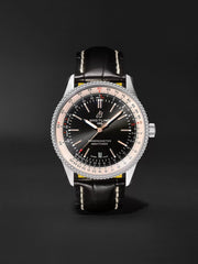  Shop Authentic Breitling Navitimer 1 Automatic 41mm Black Dial Black Leather Strap Mens Watch - A17326211B1P2 - Luxxuri
