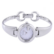  Shop Authentic Gucci Guccissima Quartz Silver Dial Silver Steel Strap Watch For Women - YA134511 - Luxxuri