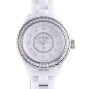  Shop Authentic Chanel J12 Quartz Diamonds White Dial White Steel Strap Watch for Women - J12 H6418 - Luxxuri