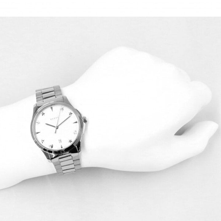  Shop Authentic Gucci G Timeless Silver Dial Silver Steel Strap Watch For Women - YA1264028 - Luxxuri