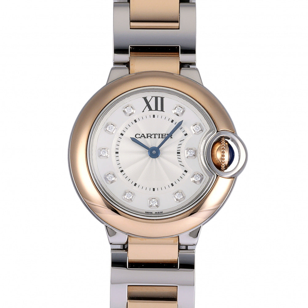  Shop Authentic Cartier Ballon Bleu De Cartier Diamonds Silver Dial Two Tone Steel Strap Watch for Women - W3BB0026 - Luxxuri
